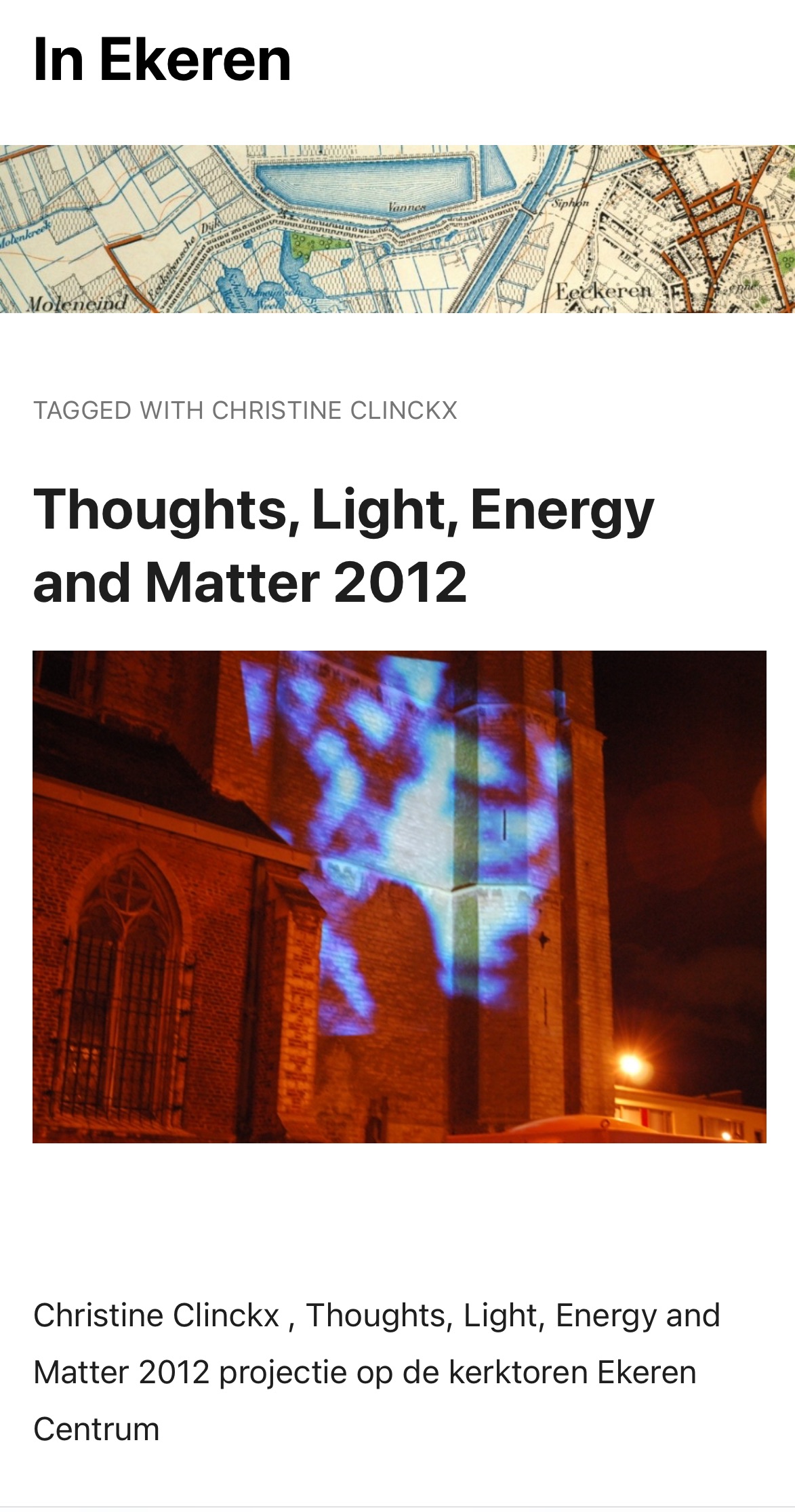 clinckx wordpress in ekeren projectie op de kerk 